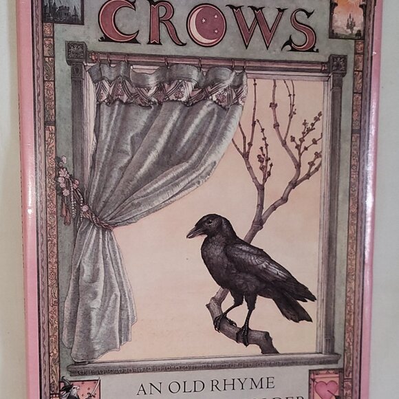 Crows: An Old Rhyme Illustrations Heidi Holder 9"x11" HC DJ 1st Ed 1987 Ex Cond - Picture 1 of 13
